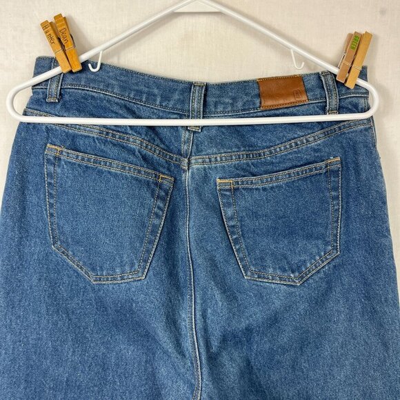 Lands End High Waist Flannel Lined Mom Jeans Womens 31x33 Cottage 90s No Stretch - Picture 8 of 15